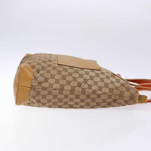 GUCCI GG Canvas Tote Bag Beige Silver 019 0401 Auth - Picture 11 of 16